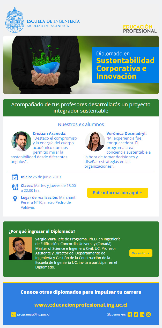 Diplomado en Sustentabilidad Corporativa e Innovación UC